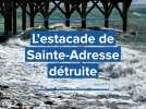 L'estacade de Sainte-Adresse détruite
