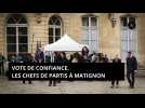 Vote de confiance, les chefs de partis à Matignon