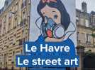Une oeuvre de street art pour habiller les échafaudages du Havre