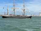L'arrivée du « Belem » au port de Calais pour le rendez-vous maritime Escale.