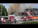 Important incendie chaussée de Bruxelles à Charleroi