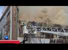 Intervention des pompiers à Dampremy (Charleroi), chaussée de Bruxelles