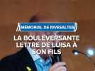 La bouleversante lettre de Luisa à son fils remise au mémorial de Rivesaltes