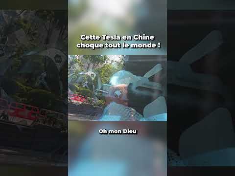 Cette Tesla en Chine choque tout le monde !  #automobile #tesla  #pink  #shorts