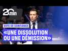 Vote de confiance: Bardella demande à Macron « une dissolution » ou « sa démission »