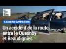 Accident entre Beaudignies et Le Quesnoy ; le conducteur emmené à l'hôpital