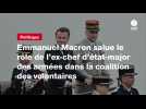 VIDEO. Emmanuel Macron salue le rôle de l'ex-chef d'état-major des armées dans la coalition des volontaires