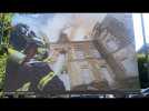 Les pompiers dans le feu de l'action