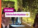 Zoe Saldana évite la chute de justesse