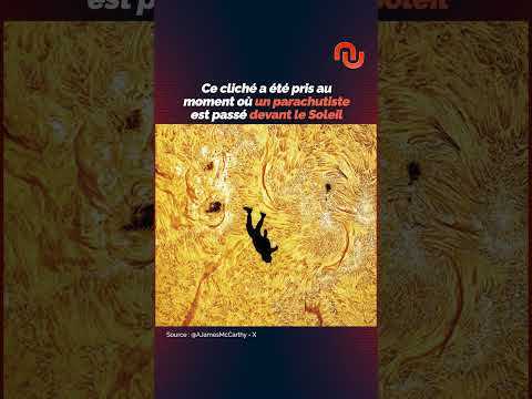 Cette photo d'un parachutiste devant le Soleil est extraordinaire ! #shorts