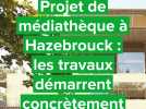 Projet de médiathèque à Hazebrouck : les engins sur place pour démolir le centre Jules Ferry