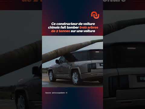 Cette voiture résiste à 3 ARBRES de 2 TONNES ! #shorts