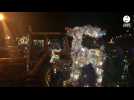 VIDÉO. Entre Gouville-sur-Mer et Geffosses, revivez la parade de tracteurs illuminés