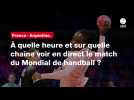 VIDÉO. France - Argentine. À quelle heure et sur quelle chaîne voir en direct le match du Mondial de handball ?