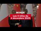 VIDEO. Les 5 infos Monde du 4 décembre 2025