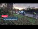 Un camion toupie renversé sur l'axe Guingamp-Lannion