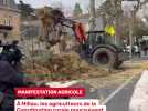 Les agriculteurs manifestent devant la préfecture de Millau