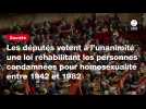 VIDÉO. Les députés votent à l'unanimité une loi réhabilitant les personnes condamnées pour homosexualité entre 1942 et 1982