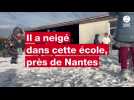 VIDÉO. Il a neigé dans la cour de cette école, près de Nantes !
