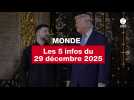 VIDEO. Les 5 infos Monde du 29 décembre 2025