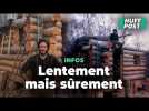 Vianney n'a fini que la première étape de sa cabane, après six mois seul en forêt