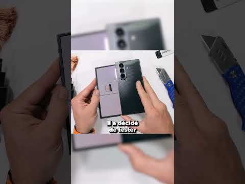 Il détruit le Tri-pliant de Samsung !  #samsung  #tripliant  #smartphone #trifold  #shorts