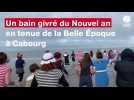 VIDÉO. Un bain du Nouvel an givré pour une soixantaine de participants courageux, à Cabourg