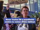 "Fière d'être une sale conne" : les images de la manif Nous Toutes 06 avant le spectacle d'Ary Abittan à Cannes