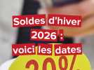 Soldes d'hiver 2026 : les dates par département