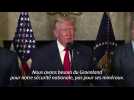 Les Etats-Unis ont "besoin" du Groenland, martèle Donald Trump