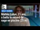 Bray-Dunes : Mattéo Lutun, 21 ans, a battu le record de nage en piscine (25 m)