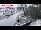 VIDÉO. À Auray, une fine pellicule de neige sur Saint-Goustan