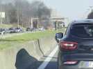 Feu de voiture sur l'A1 à hauteur de Faches-Thumesnil