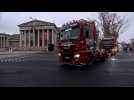 Hongrie : les camionneurs manifestent à Budapest contre l'augmentation des péages routiers