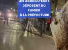 Nice : les agriculteurs déversent du fumier devant le CADAM