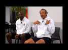 Deux légendes du basket français, Antoine Rigaudeau et Florent Piétrus, en visite au centre de formation du SLUC Nancy