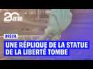 Au Brésil, une réplique de la statue de la Liberté s'effondre à cause du vent
