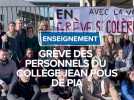 Grève collège de Pia