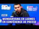 Les larmes de Wembanyama après la finale de la Coupe NBA