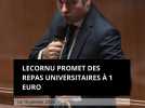 Lecornu promet des repas universitaires à 1 euro