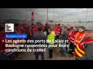 Les agents des ports de Calais et Boulogne rassemblés pour leurs conditions de travail