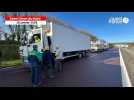 VIDÉO. Colère des agriculteurs : à Carentan-les-Marais, le filtrage des camions a commencé