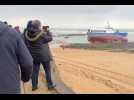 VIDÉO. Un bateau de 23 mètres échoué aux Sables-d'Olonne