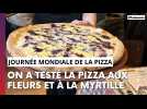 On a testé une pizza aux fleurs et à la myrtille