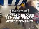 Les agriculteurs de la CR 09 libèrent le tunnel de Foix
