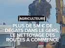 Agriculteurs : 5 millions d'euros de dégâts dans le Gers, place au nettoyage des route