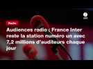 VIDEO. Audiences radio : France Inter reste la station numéro un avec 7,2 millions d'auditeurs chaque jour