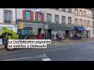 Mobilisation de la confédération paysanne à Châteaulin