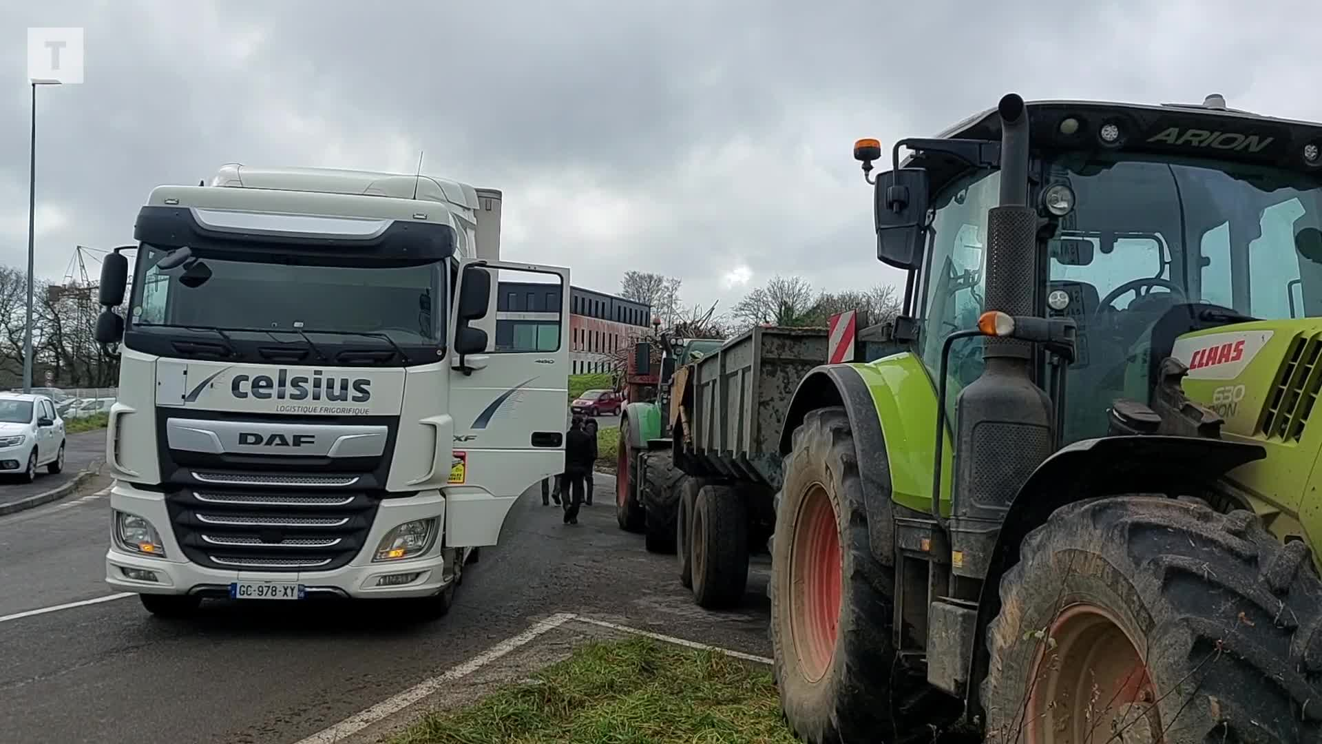 Mobilisation des agriculteurs à Troyalac’h : le préfet du Finistère et la maire de Quimper se sont rendus sur place