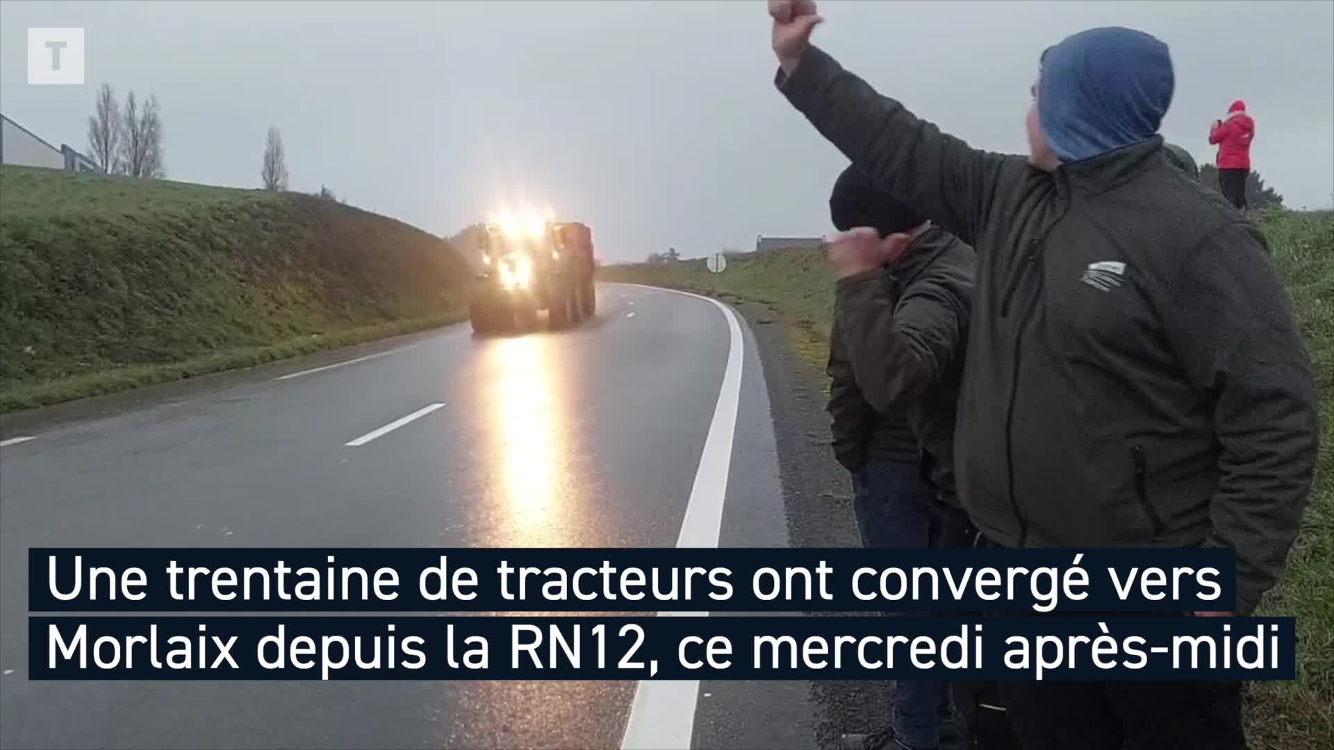 « Notre but n’est pas de dégrader ou d'embêter les gens » : le pays de Morlaix a été gagné par la colère agricole ce mercredi [Vidéo]